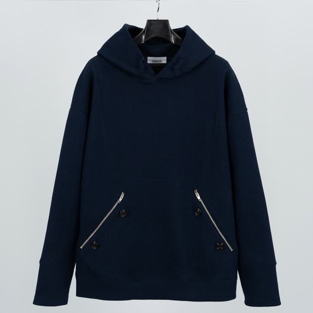 os) onese 와플 후드 네이비 waffle zip hoodie