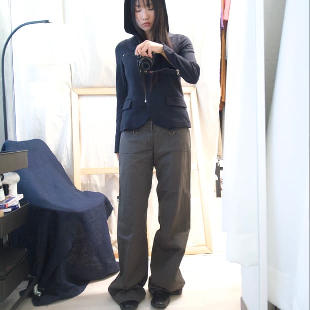 [WELLBEING] ring detail wide pants