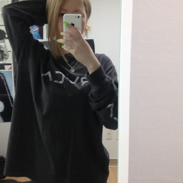 RVCA 빅 로고 긴팔 롱슬리브 블랙