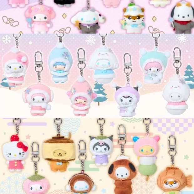 산리오 치비토모 2,3탄 디저트 천사악마 눈의정령 화과자 반찬 키티 폼폼