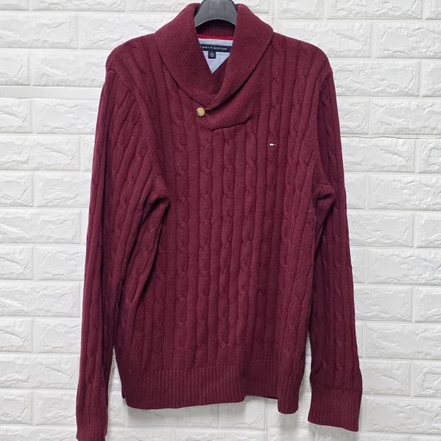 택포_ 타미힐피거 케이블 니트 XL