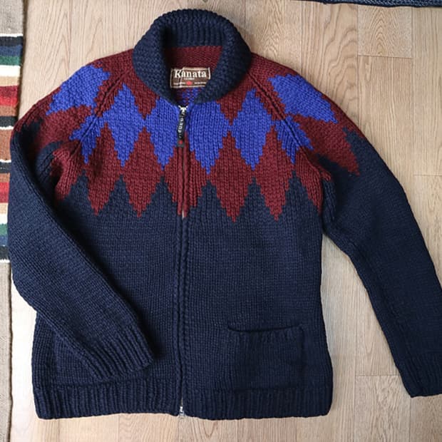 
KANATA 카나타 캐나다 핸드메이드 순모100% 코위찬 스웨터 