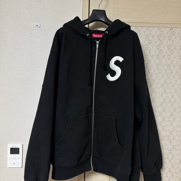 슈프림 24FW S로고 후드 집업 L