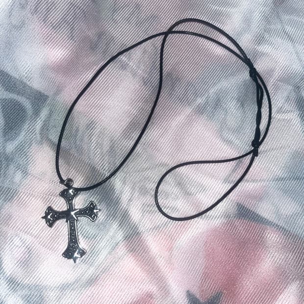 cross stud star necklace