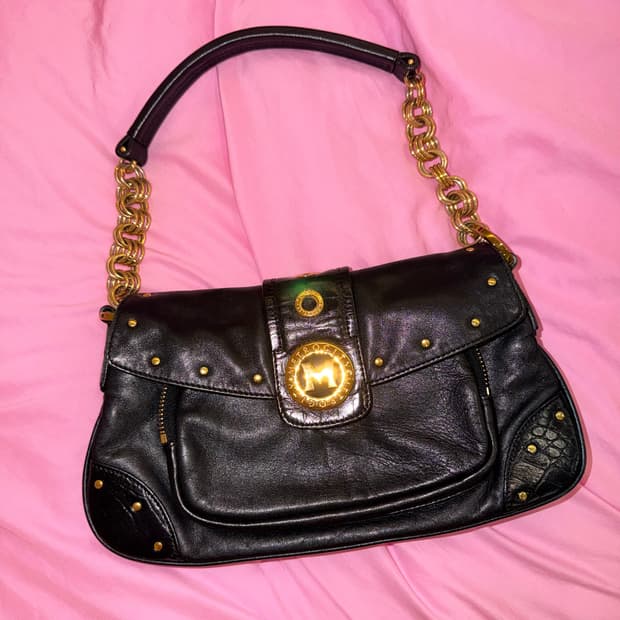 메트로시티 금장 숄더백 갸루백