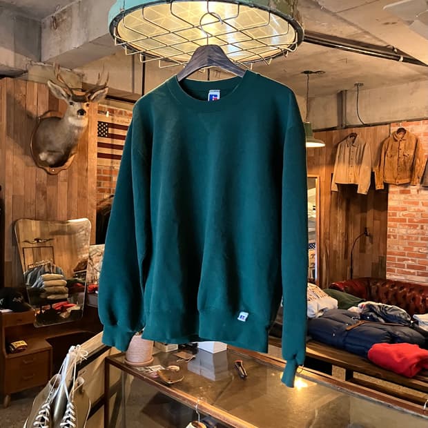 90s USA 빈티지 러셀 플레인 스웻 셔츠 맨투맨