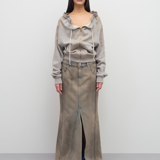 LCDCTM SPRAY WASHED ZIP-UP (GREY)