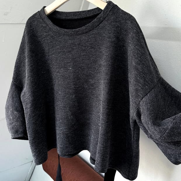 Fuff sleeve design wide silhouette knit 