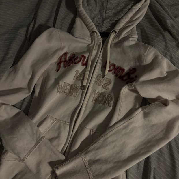 아베크롬비 후드집업 크림 s