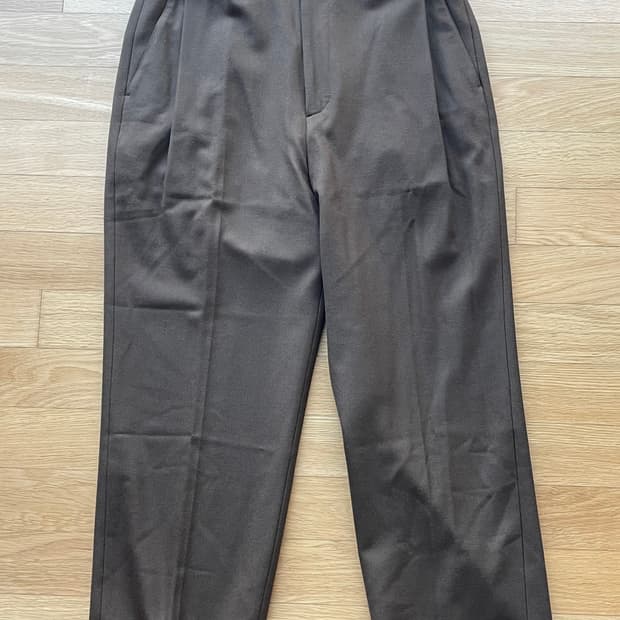 솔리드옴므 브라운 울 슬랙스