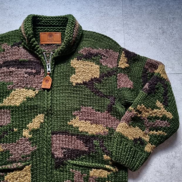 캐나디안 스웨터 컴퍼니 카모플라쥬 코위찬 가디건 105sz