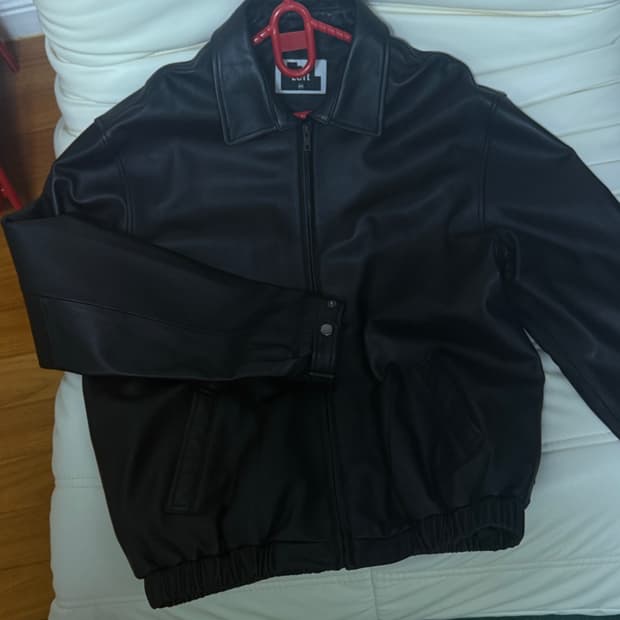 레프트 서울 램스킨 블루종 자켓