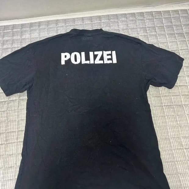 [XL] 베트멍 폴리자이 반팔 티셔츠 블랙