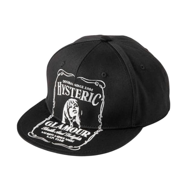 히스테릭 글래머 HYS 위스키 자수 캡 블랙
