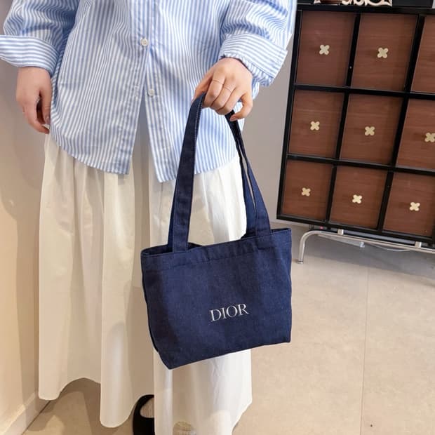 디올뷰티 데님 토드백 에코백 스몰 기프트백