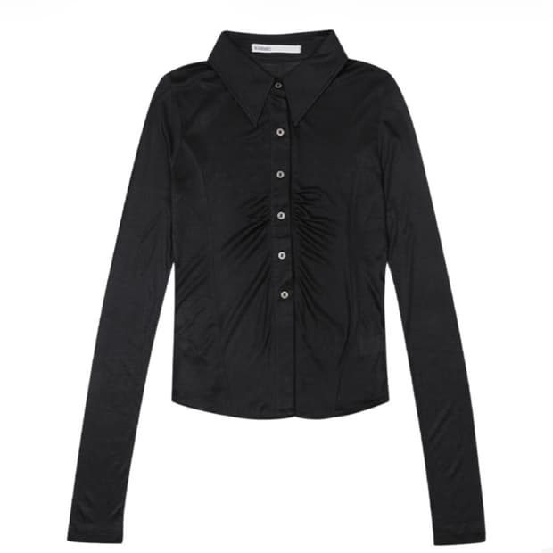 보헤미안서울 셔링 칼라 셔츠 차콜 팝니다