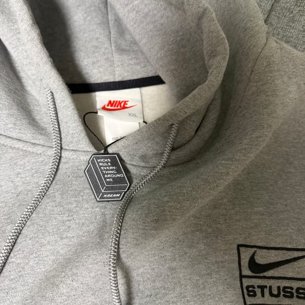 나이키x스투시 후드 그레이 xxl