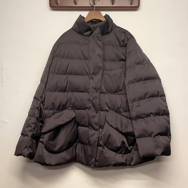 유니클로 X J+ (우먼) 덕 다운 브라운 패딩 자켓  