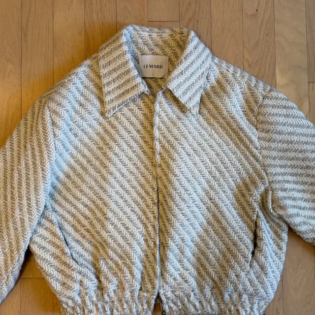 르마드 트위드 자켓 블루종 - 아이보리 (정가 28만원)