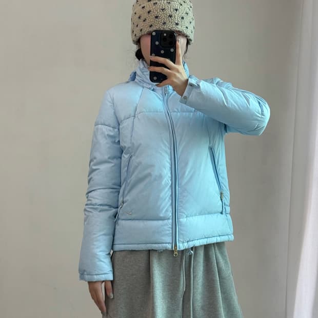 나이키 스카이블루 덕다운 패딩