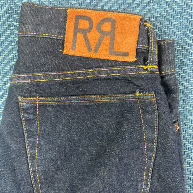 [RRL] 더블알엘 슬림핏 저팬 워븐 셀비지 데님 팬츠