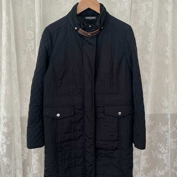 M) 타미힐피거 여성 퀼팅 자켓 블랙