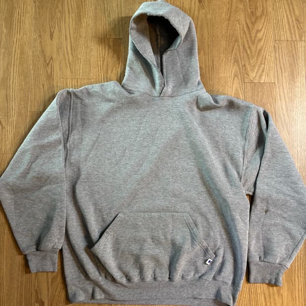 90s 러셀 애슬레틱 빈티지 그레이 후드 L
