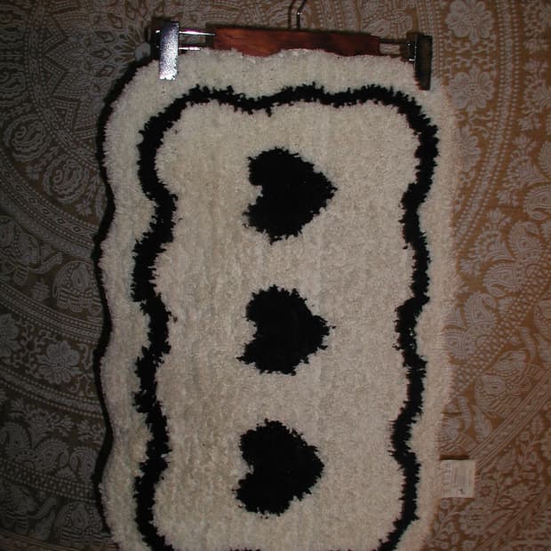 빈티지 하트 발매트 미니 러그 