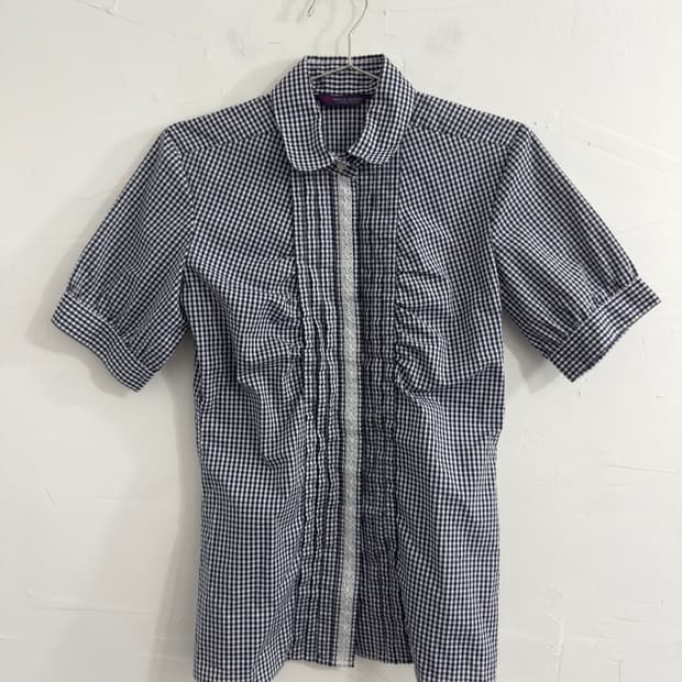 brick house check pintuck shirt