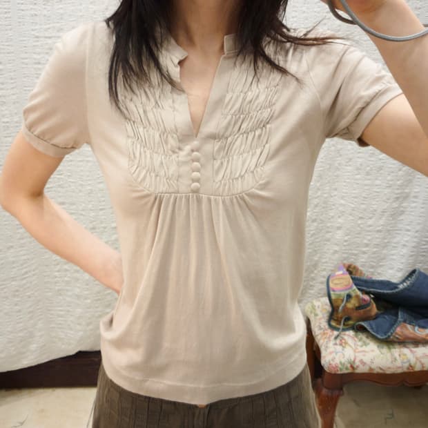 soft sand shirring top