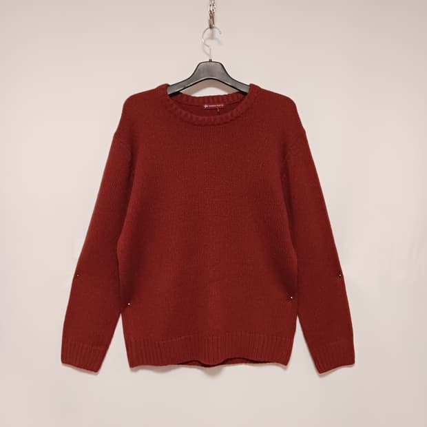 뱅뱅진 보카시레드 니트