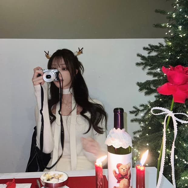 [라벨르블랑] 래빗 스카프 니트 화이트