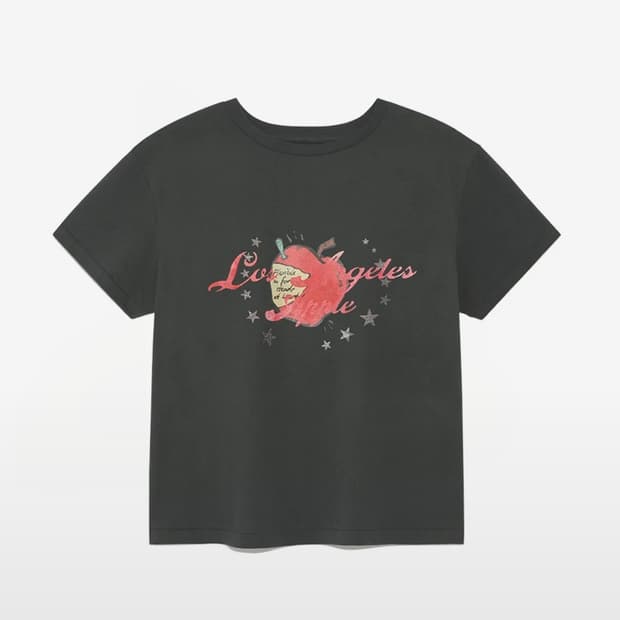Glowny apple graphic tee (charcoal)