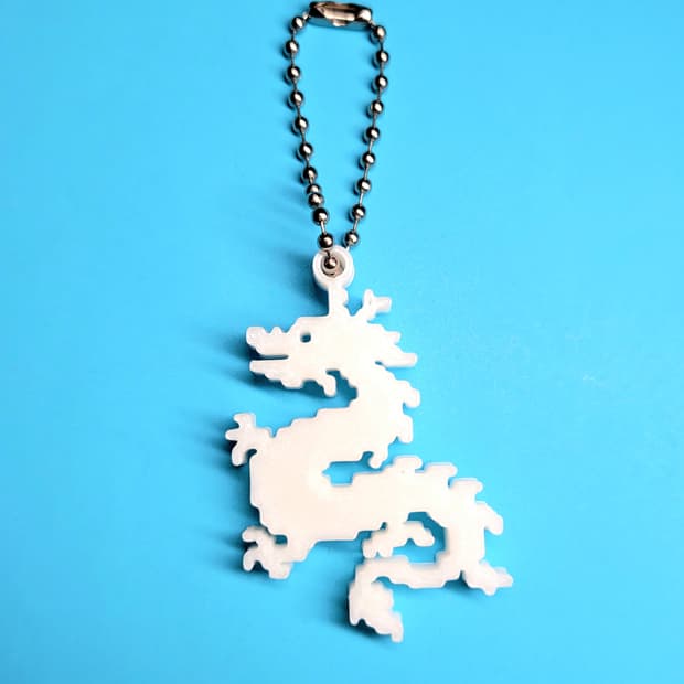 용 드래곤 8비트 키링 키체인