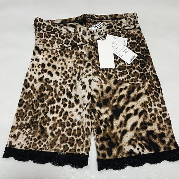 [F]퍼버즈 25fw Lace Trim 쇼츠/레오파드