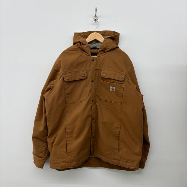 칼하트 브라운 후드 워크 자켓 남/XXL
