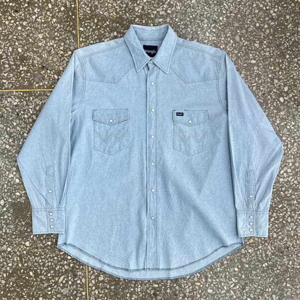 랭글러 샴브레이 웨스턴 셔츠 XL