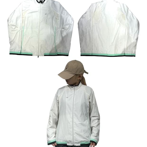 00s 나이키 화이트 로고 바람막이 트랙 자켓 L