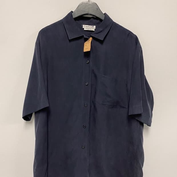 90s CALVIN KLEIN washed silk shirt