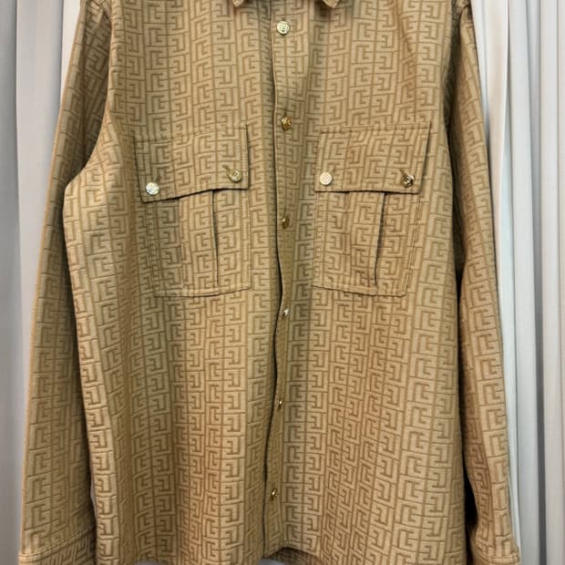 balmain 모노패턴 오버핏 셔츠 자켓 