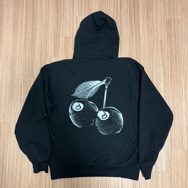 스투시 체리 후드티 블랙 L