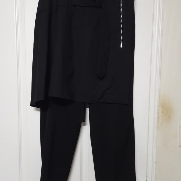 꼼데가르송 블랙 스커트 팬츠