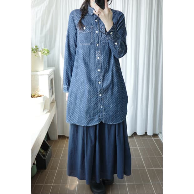 Champ Elysee denim dot one-piece