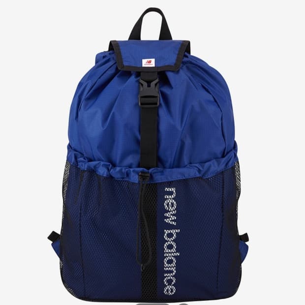 뉴발란스 블루 드로우스트링 운동 백팩