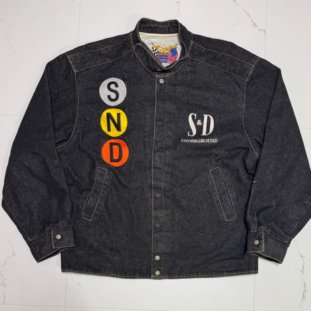 [3XL/USA] 제프 해밀턴(Jeff Hamilton) 데님 레이싱자켓