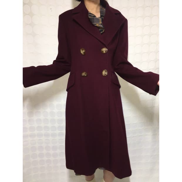 vivienne westwood 와인색 울 코트