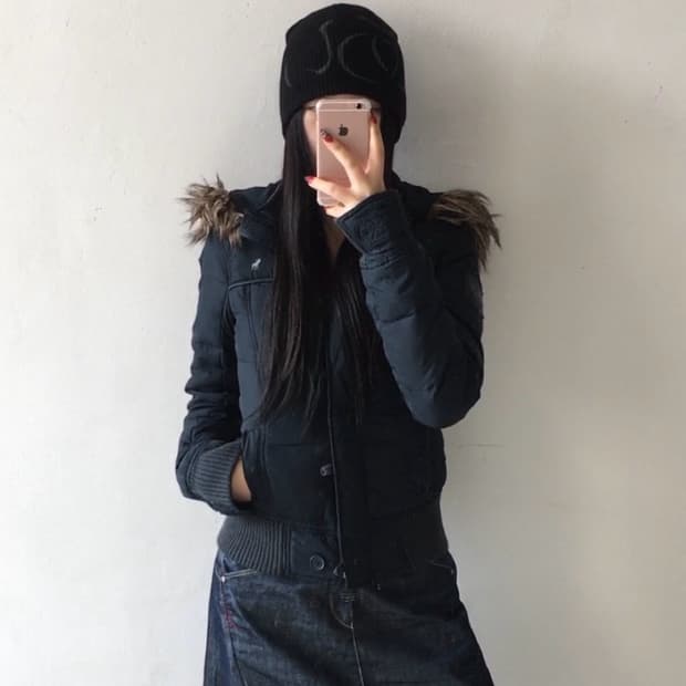 아베크롬비 퍼후드 다운자켓