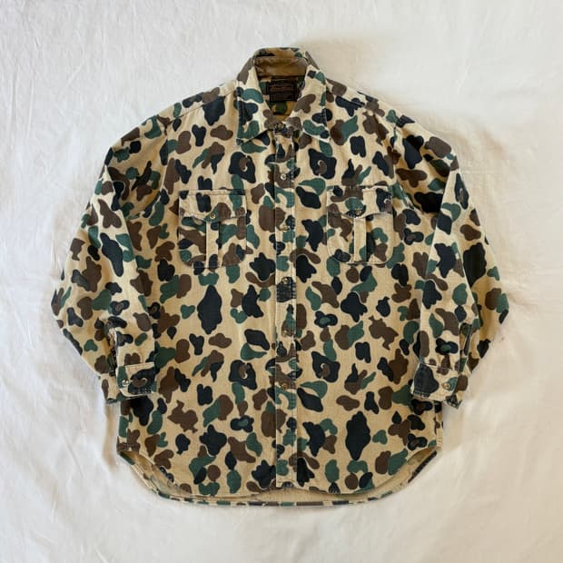 (105) 80s USA Eddie Bauer 덕 헌터 카모 샤모아 셔츠
