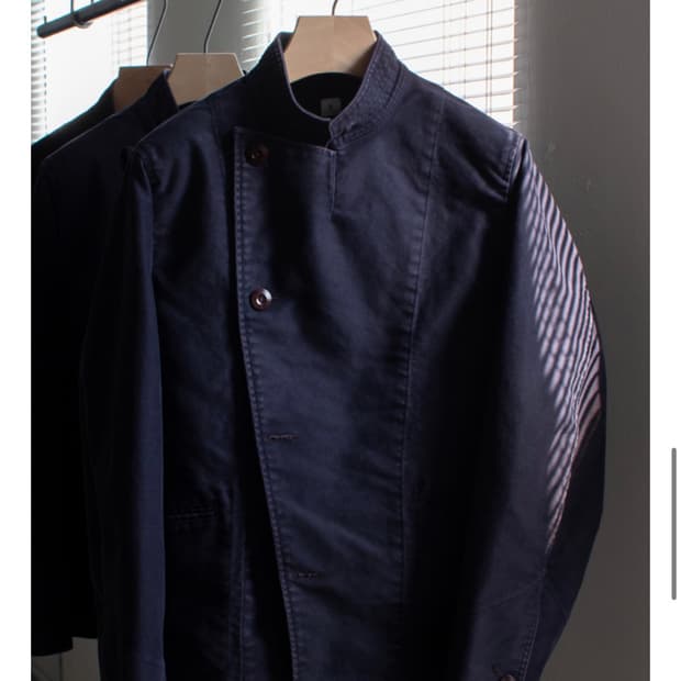 레시타 빈티지 몰스킨 쉐프 자켓 s