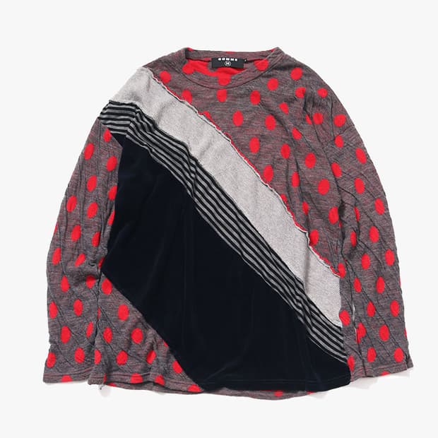 GOMME - BIAS CUT PANELED TEE